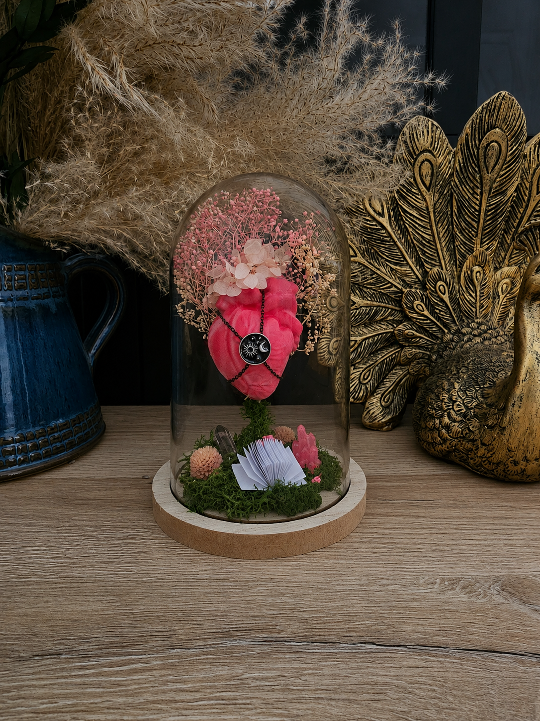 Coeur de dragon sous cloche